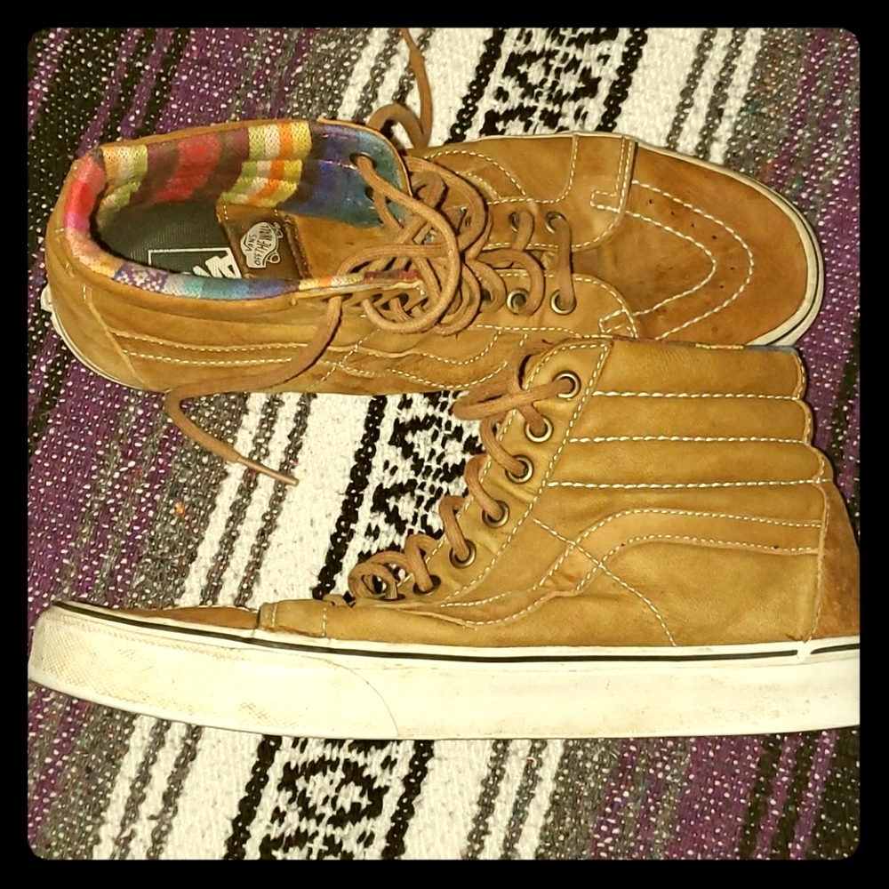 vintage brown hi top vans
